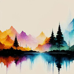 Abstract watercolor background illustration