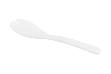 plastic spoon fork isolated from background