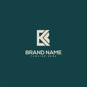 Monogram professional unique letter BK KB logo design template. Initials Business logo.