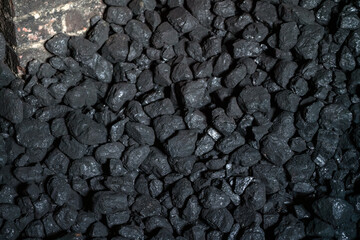 Coal Industry and Energy: A Closeup of Natural Black Coals for Fuel and Power