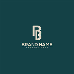 Monogram professional unique letter PB BP logo design template. Initials Business logo.