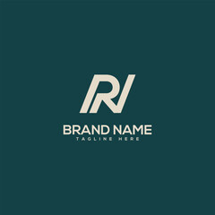 Monogram professional unique letter RN NR logo design template. Initials Business logo. © Taslima