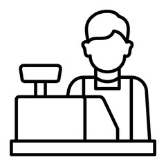   Cashier line icon