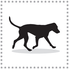 Dog Silhouette, cute Dog Vector Silhouette, Cute Dog cartoon Silhouette, Dog vector Silhouette, Dog icon Silhouette, Dog vector																									