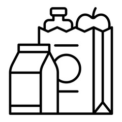   Groceries line icon