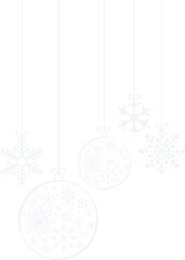 Naklejka na ściany i meble Hanging Christmas Snowflake