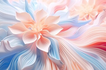 Beautiful flowers. Abstract floral design in pastel colors for prints, postcards or wallpaper