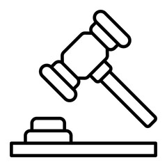   Gavel line icon