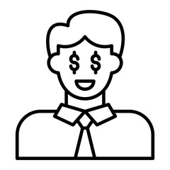   Greed line icon