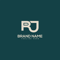 Abstract letter RJ JR company Logo Design vector. Initials Business logo.
