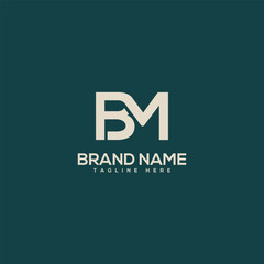 Abstract letter BM MB company Logo Design vector. Initials Business logo.