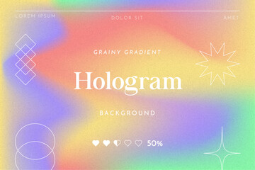 Wave holographic background with rainbow vibrant and bright gradient.