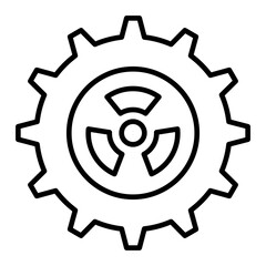 Obraz premium Gear line icon