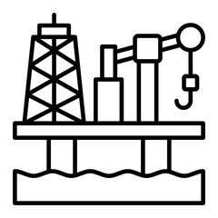   Offshore Platform line icon