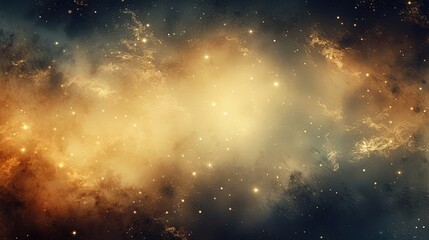 Fototapeta na wymiar Abstract Dreamy Background Wallpaper Template of Nebula Sparkling Stars Stardust Galaxy Space Universe Astro Cosmos Milky Way Panorama Night Sky Fantasy Colorful Tone 16:9 