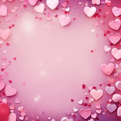 분홍색 하트가 있는 배경