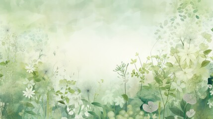Obraz na płótnie Canvas mint green pastel background illustration pale calm, serene tranquil, peaceful gentle mint green pastel background