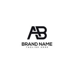 Abstract letter AB BA company Logo Design vector. Initials Business logo.