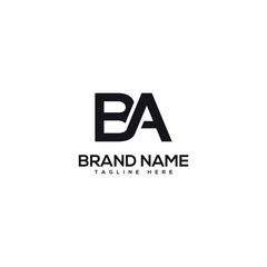 Abstract letter BA AB company Logo Design vector. Initials Business logo.