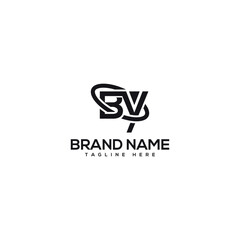 Abstract letter BY YB company Logo Design vector. Initials Business logo.