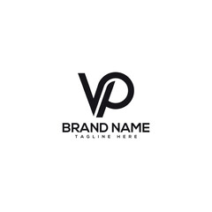Abstract letter VP PV company Logo Design vector. Initials Business logo.