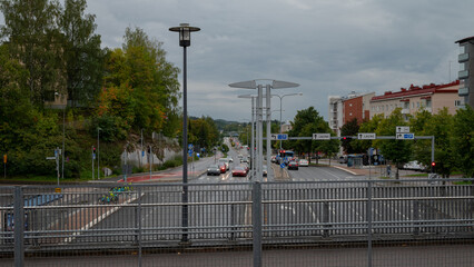 Obraz premium street from the bridge