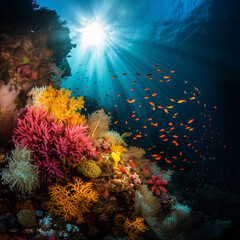 coral reef and coral