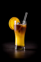 Bumble cocktail or Irish coffee in a glass
