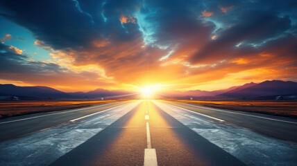 road on sunset