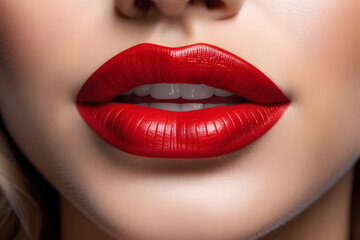 close up lips of woman. 