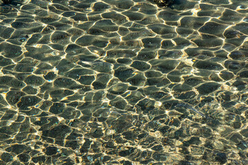 Sea background, the surface of the water with small ripples of waves in blue tones. copy space. Red sea