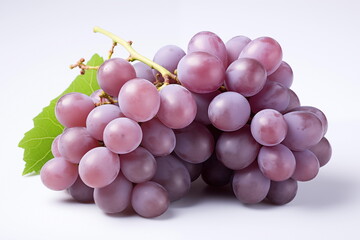 Fototapeta premium Close-up grape with water drops, closeup, isolated on white, AI generate