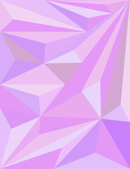 vector composition of triangular geometric planes in light purple tones