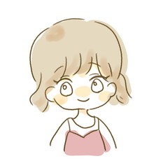 笑った表情を浮かべる女の子