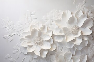 white floral textured wallpaper