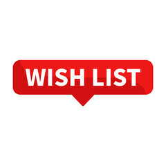 Wish List Red Rectangle Shape For Information Detail Promotion Business Marketing Social Media
