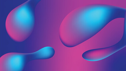 vector gradient background with 3d fluid shapes