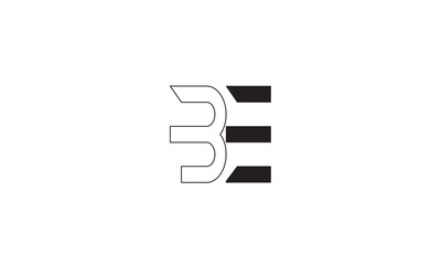 BE, EB, E, B Abstract Letters Logo Monogram