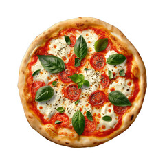 pizza margherita . Clipart PNG image . Transparent background . Generative AI 