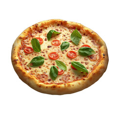 pizza margherita . Clipart PNG image . Transparent background . Generative AI 