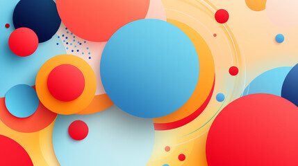 background with balloons circle dots colorful wallpaper , generate AI