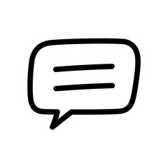 ゆるっとしたフキダシアイコン（ベクターデータは線の編集可能）