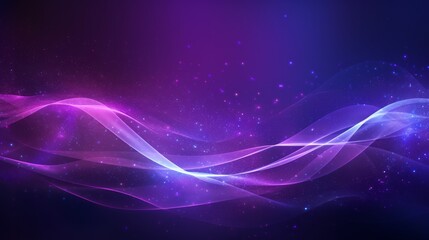 Abstract flowing neon wave purple background. Neural network AI generated art