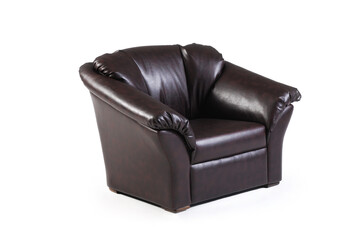 Home furniture sofa and chair isolated style, white background and shadow.