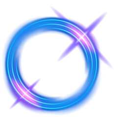 Blue Led Circle Frame