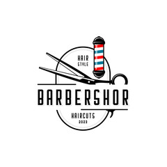 vector logo barbershop, hair cuts service