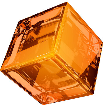 3d Orange Cube