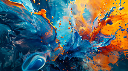 Fototapeta na wymiar Abstract colors splash, closeup