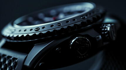 Generic black smartwatch macro