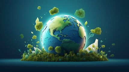 Naklejka premium Environmental protection background, world environment day background, protect the environment